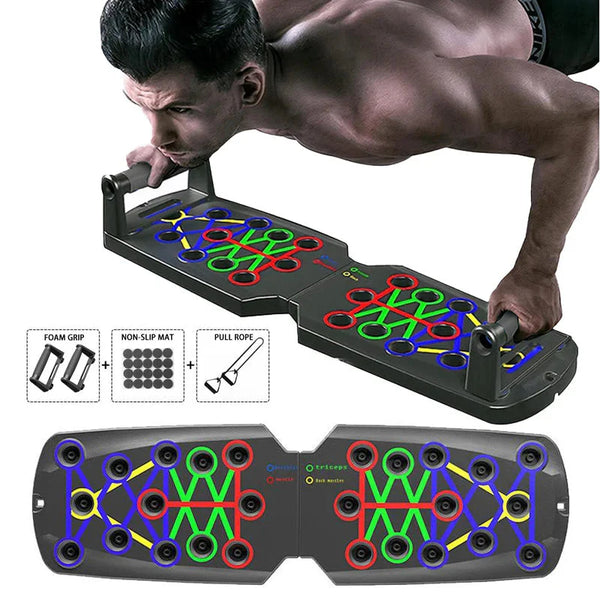 10-in-1 Folding Push-Up Board – Sculpt & Strengthen Anywhere!
