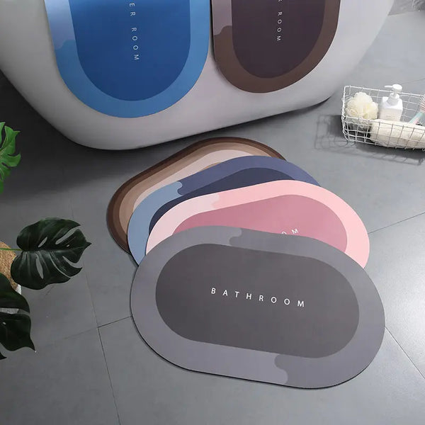 Super Absorbent Non slip Diatom Mud Floor Mat for Bathroom