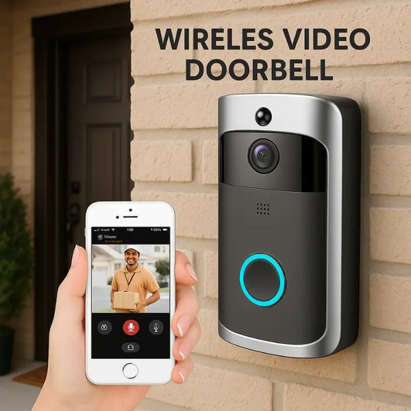 Smart Wireless Video Doorbell with HD Camera & Night Vision